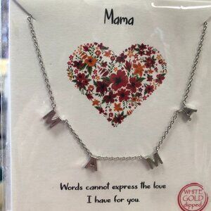 Dainty Mama Letter Charm Necklace - New in Packaging
